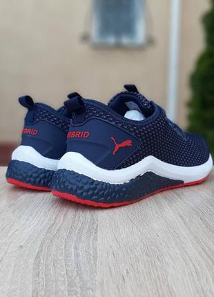 ❗️ акция ❗️кроссовки puma hybrid синие с красным❗️распродаж последних размеров❗️5 фото