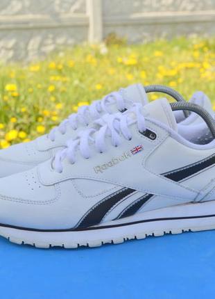 Reebok classic чоловічі шкіряні кросівки білого кольору оригінал 40 40.5 розмір4 фото