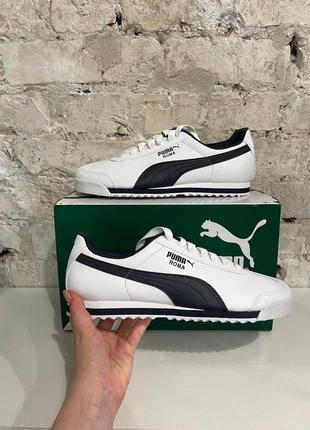 Кроссовки puma roma basic оригинал новые белые1 фото