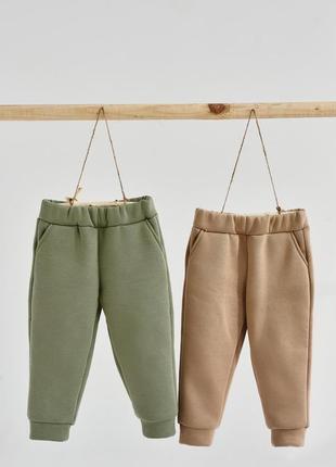 Штаны джоггеры для девочек утепленные спортивные брюки с манжетами5 фото