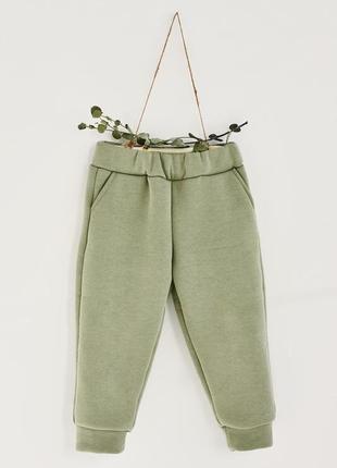 Штаны джоггеры для девочек утепленные спортивные брюки с манжетами4 фото