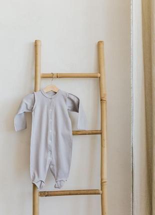 Детский слип (человечек)  для новорожденных с швами наружу и царапками 56 размер7 фото