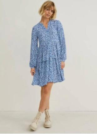 Хлопковое платье принт цветочек marks&amp;spencer uk 18 eur46