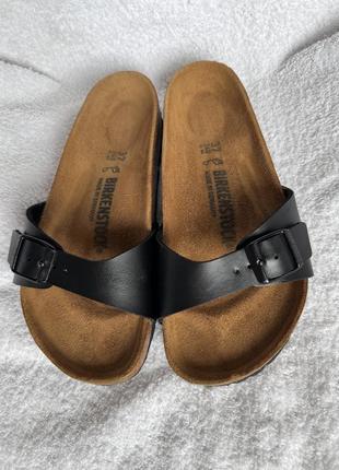 Шлепанцы сланцы birkenstock 37p черные1 фото