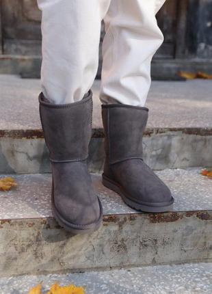 Ugg short ll grey, уги зима мех