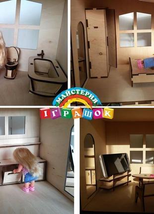 Ляльковий будиночок з меблями (розбірний)6 фото