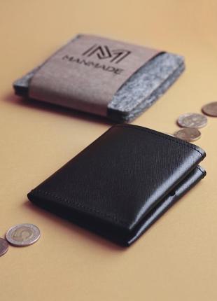 Мінімалістичний гаманець manmade з італійської шкіри portofino8 фото