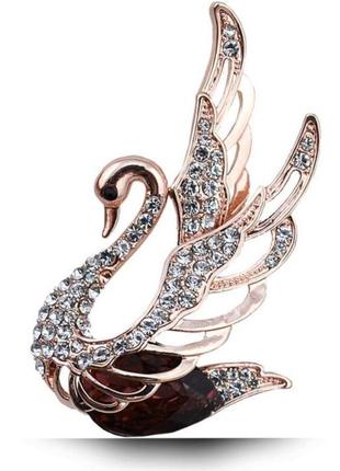 Женская брошь лебедь 🦢