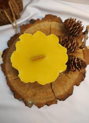 Натуральная свеча из пчелиного воска пеньок2 фото