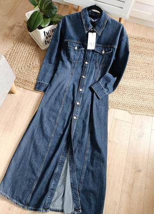 Джинсовый тренч, длинное джинсовое платье от zara, размер s**1 фото