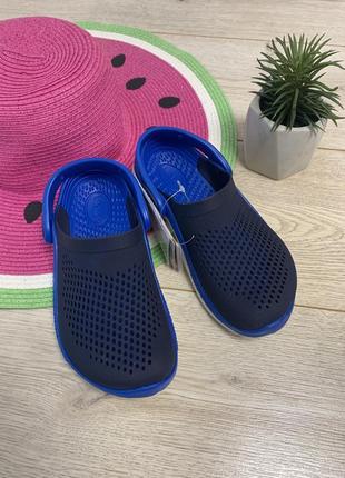 Детские кроксы crocs literide 360 kids navy 207021-4kb