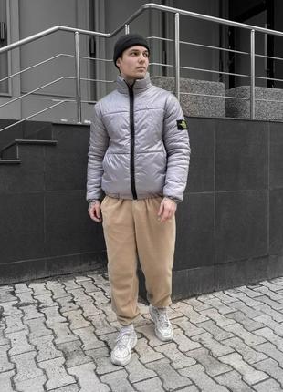 Куртка сіра stone island 7-4821 фото