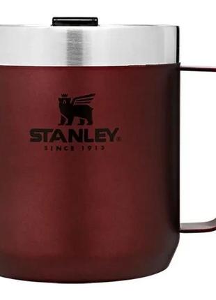 Термокухоль stanley legendary classic camp wine 0,35 л вишнева4 фото