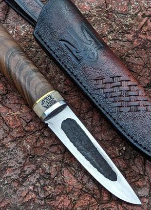 Якутський ніж з піхвами ручної роботи зі сталі х12ф14 фото