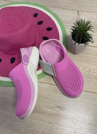 Кроксы для девочки crocs literide 360 kids pink 207021-6tl