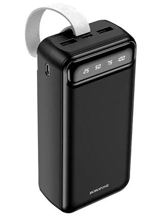 Повербанк borofone j14b-30000 ма·год power bank с цифровым дисплеем, фонариком, 2хusb/type-c/micro usb nxs