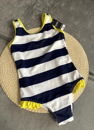 George купальник здільний в смуги та рюш