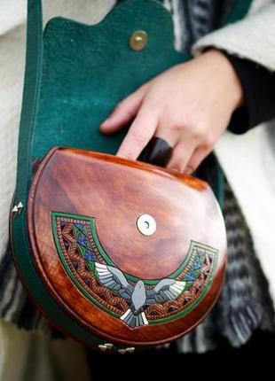 Женская деревянная сумка2 фото