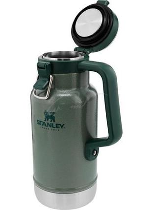 Термос для пива stanley easy-pour growler hammertone green 1.9...3 фото