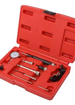 Набор с индикатором для установки угла опережения впрыска топлива дизельных двигателей 10 предметов, в кейсе
