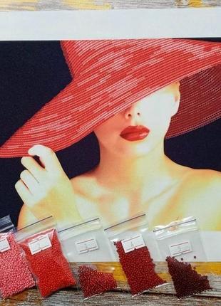Дівчина в червоному капелюсі схема1 фото
