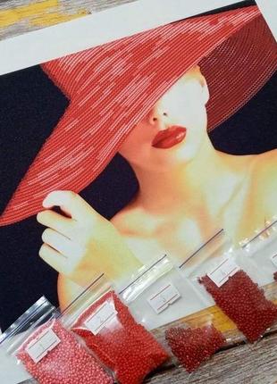 Дівчина в червоному капелюсі схема2 фото