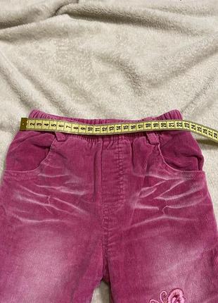 Теплые брюки для девочки с флисом6 фото