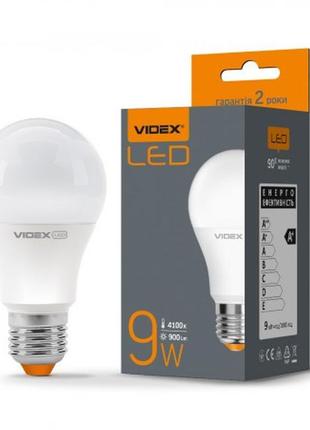 Led лампа videx a60e 9w e27 4100k 220v