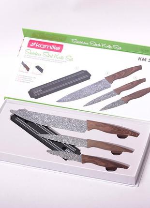 Набір кухонних ножів на магнітній смужці 4 предмета3 фото