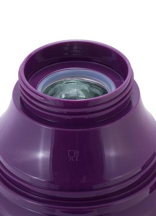 Термос kamille фіолетовий 1800мл пластиковий зі скляною колбою...8 фото