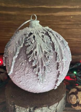 Новорічна ялинкова іграшка, куля 8см. (ціна за іграшку)