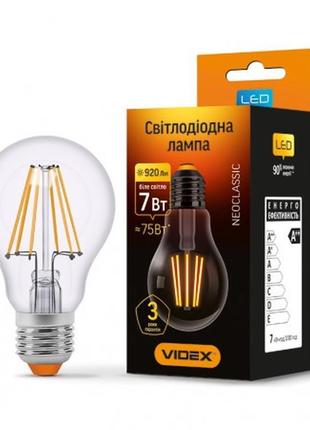 Led лампа videx a60f 7w 4100k e27 220v