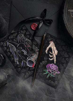 Чорні листівки з авторським дизайном "goth card"