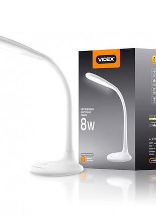 Led лампа настільна videx vl-tf03w 8w 3000-5500k 220v