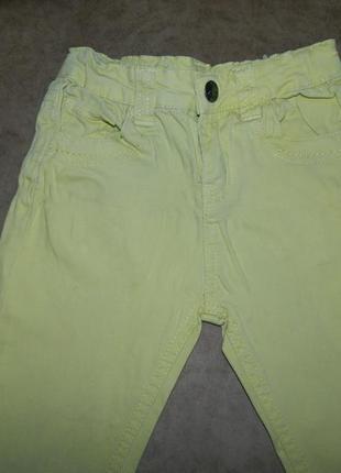 Штаны джинсы жёлтые на девочку 4-5 лет denim & co3 фото