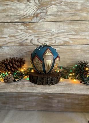 Новогодняя елочная игрушка, шар 12см.