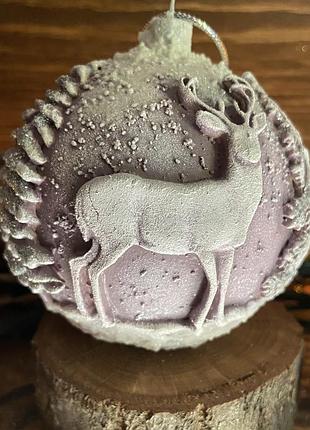 Новогодняя елочная игрушка, шар 8см. (цена за игрушку)