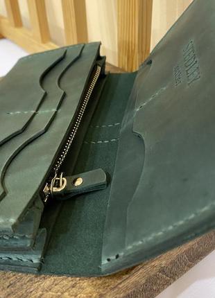 Женский кожаный кошелёк stedley жасмин ручной работы2 фото