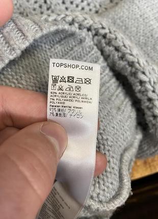 Женская кофта (свитер) topshop (топшоп срр идеал оригинал серая)3 фото