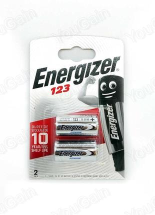 Літієва батарейка energizer cr123a (3v) (1 батарейка)