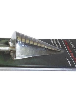Свердло ступінчасте hss4241 (5-65мм) в блістері rockforce rf-44742a