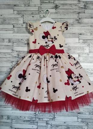 Минни маус  детское платье  на любой рост