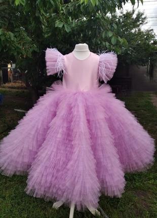 Пышное розовое платье для ваших принцесс1 фото