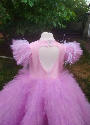 Пышное розовое платье для ваших принцесс2 фото