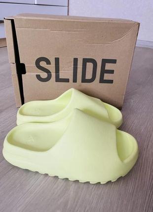 Шлепанцы adidas yeezy slide glow green hq6447