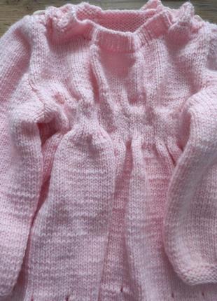 Детское вязаное платье 1.5-2 года