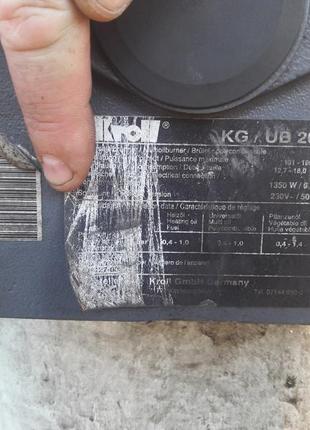 Пальник на відпрацьованій олії kroll kg/ub 200 (131-190 квт)3 фото