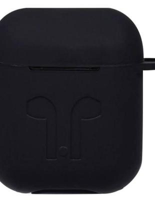 Чохол toto 1st generation thick cover case airpods black чорний з карабіном2 фото