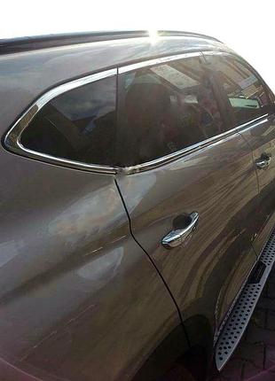 Повне окантування скла (14 шт., неірж) для hyundai tucson tl 2...