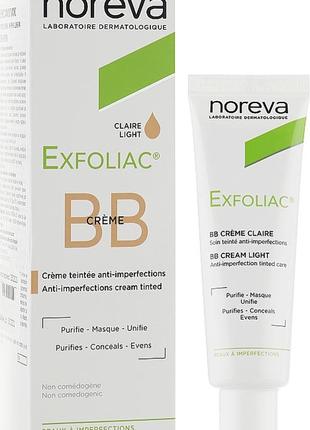 Вв-крем noreva laboratoires exfoliac bb cream для проблемної та/або жирної шкіри